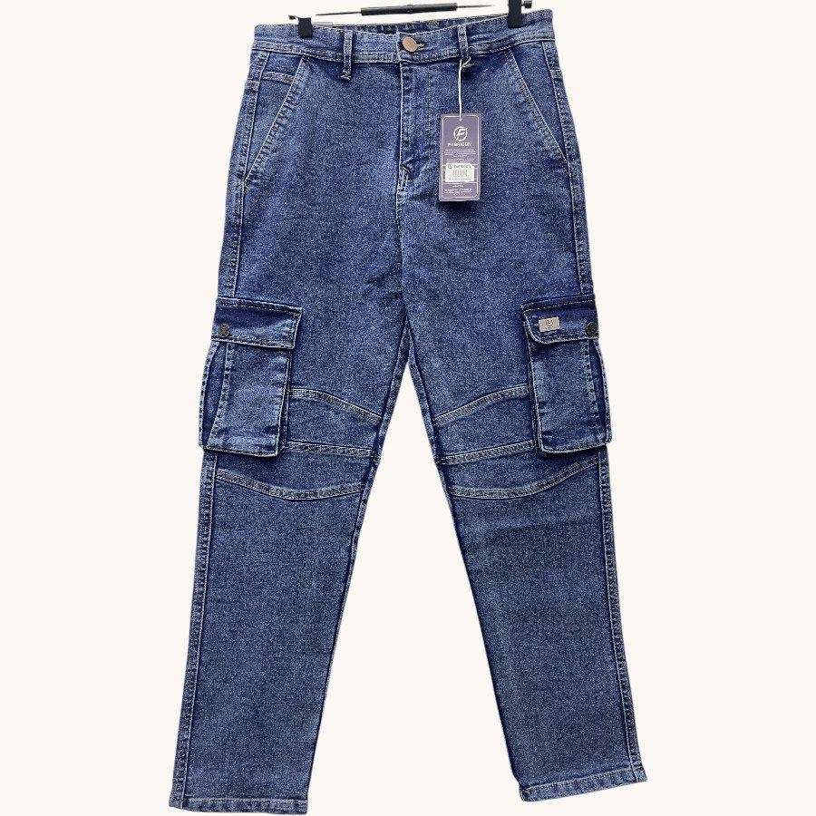 Men’s Baggy Fit Cargo Pants in Black jents