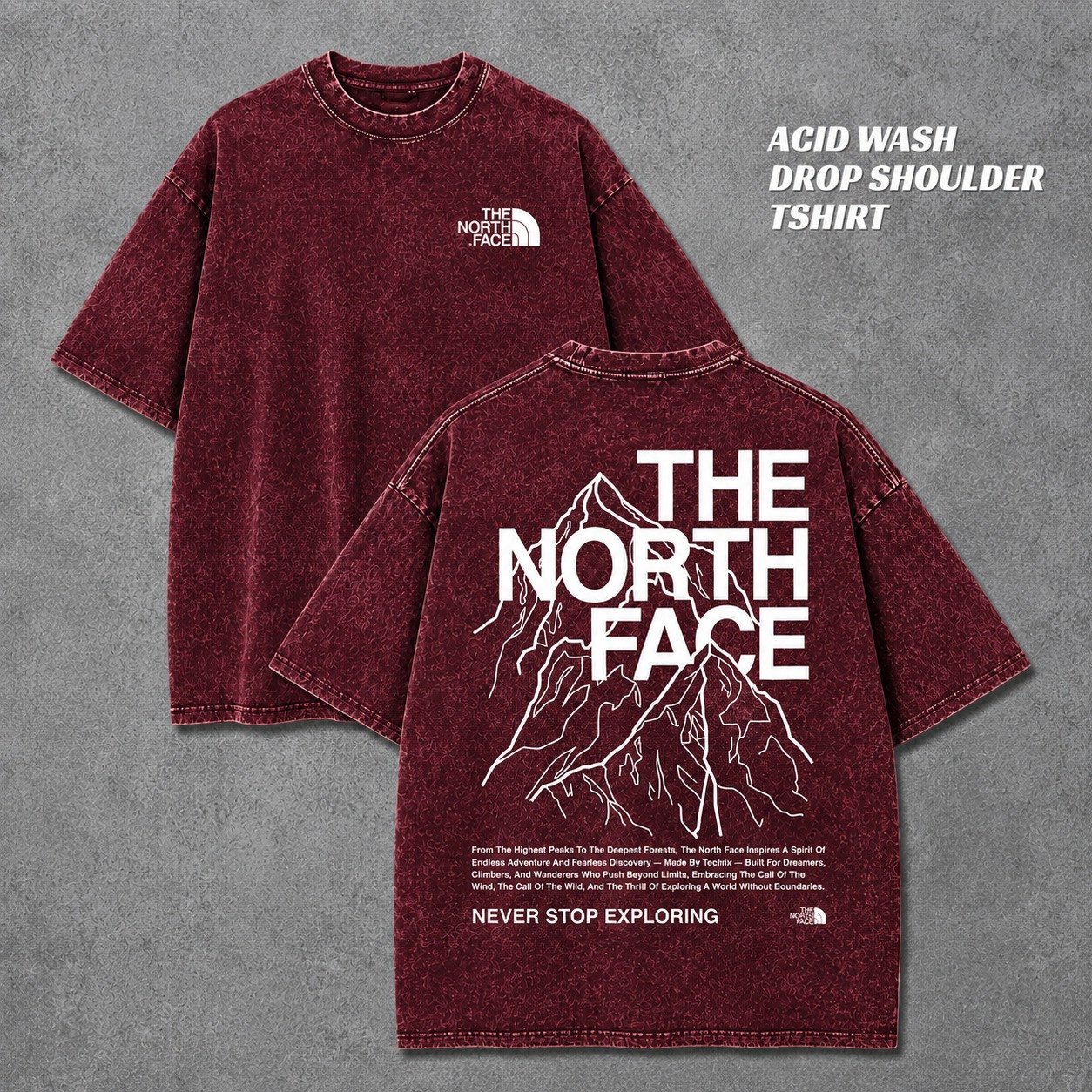 Premium Acid Wash Drop Shoulder TShirt