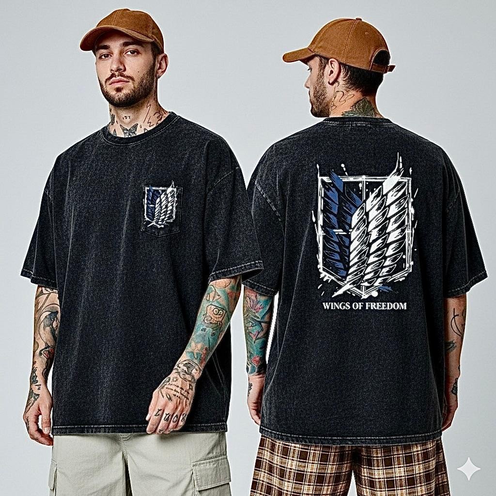 Premium Acid Wash Drop Shoulder TShirt