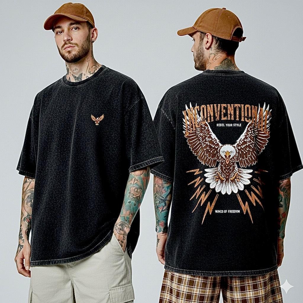Premium Acid Wash Drop Shoulder TShirt