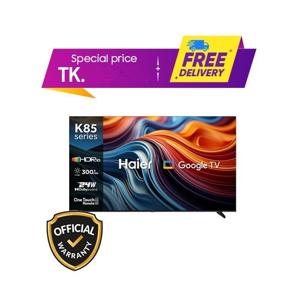 Haier 32 Inch Bezel Less Google TV (H32K85GX)