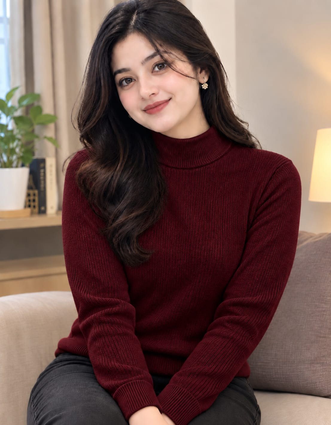 Premium Ribbed High Neck Sweater